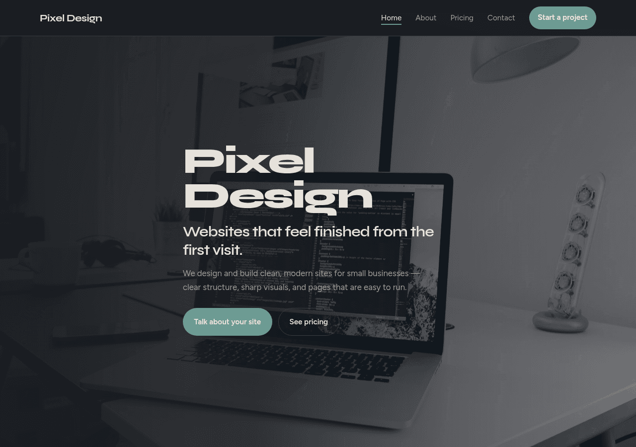 Screenshot of pixeldesigninc.com