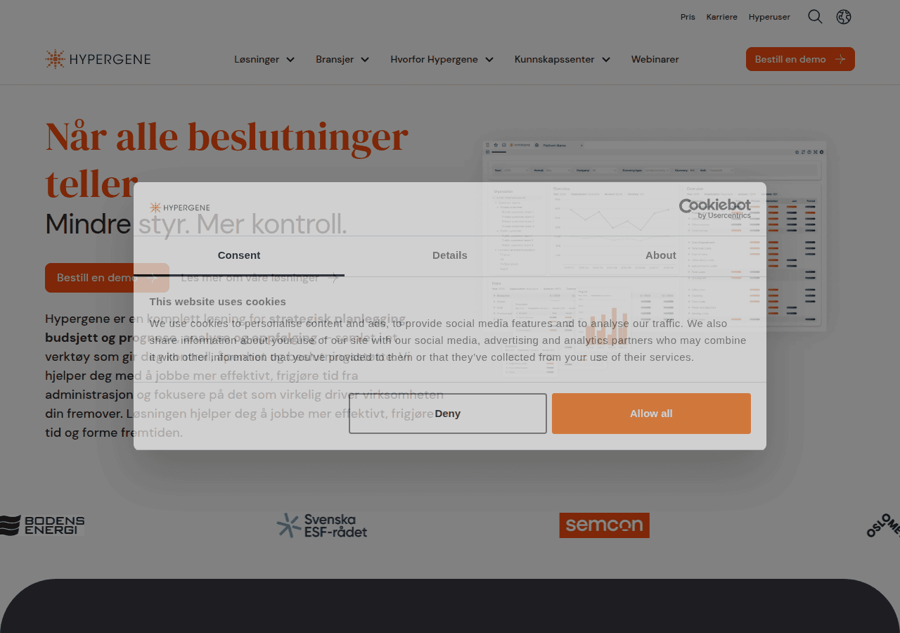 Screenshot of hypergene.com