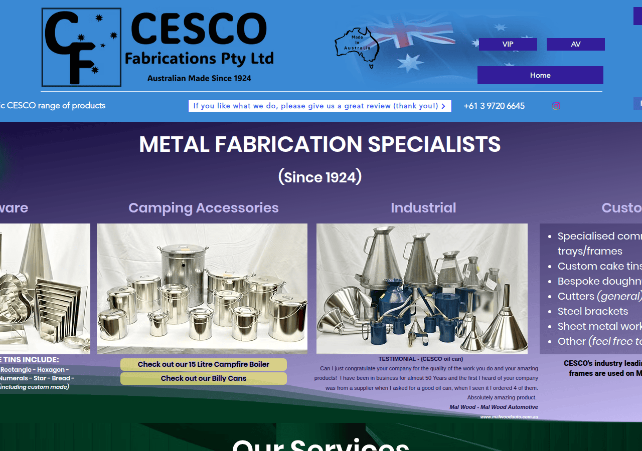 Screenshot of cesco.com.au