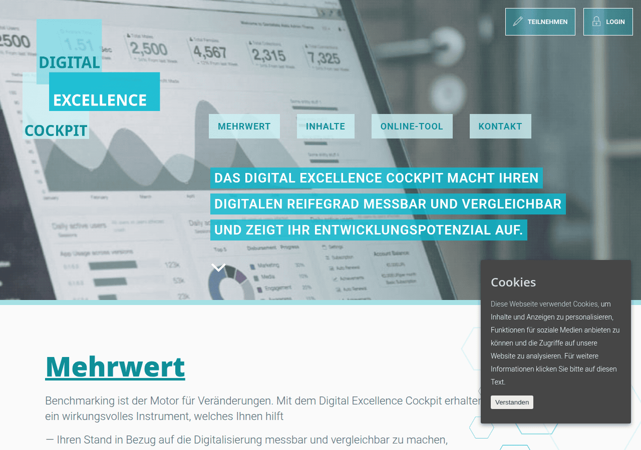 Screenshot of digital-excellence-cockpit.org