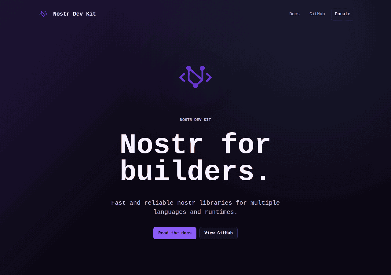 Screenshot of nostrdevkit.org