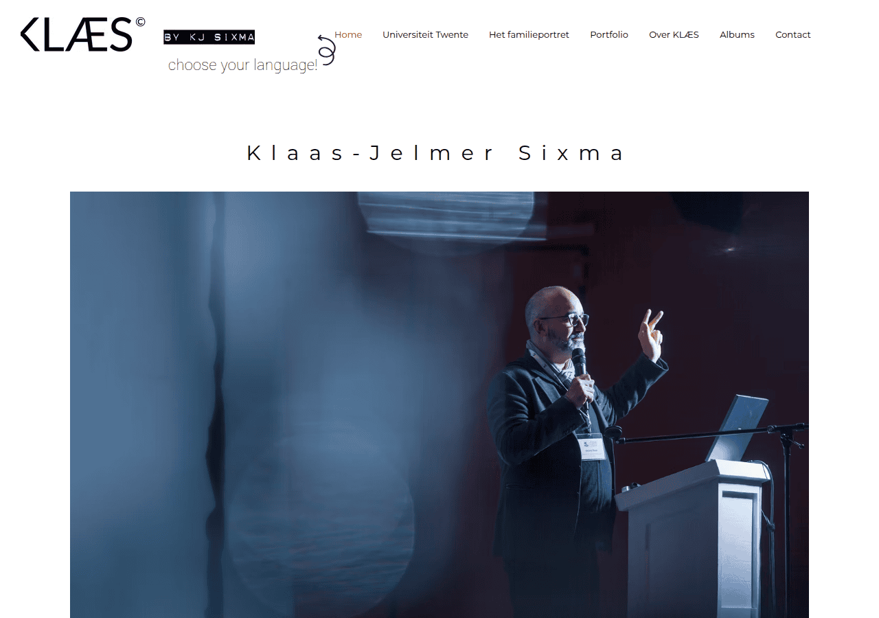 Screenshot of studioklaes.nl