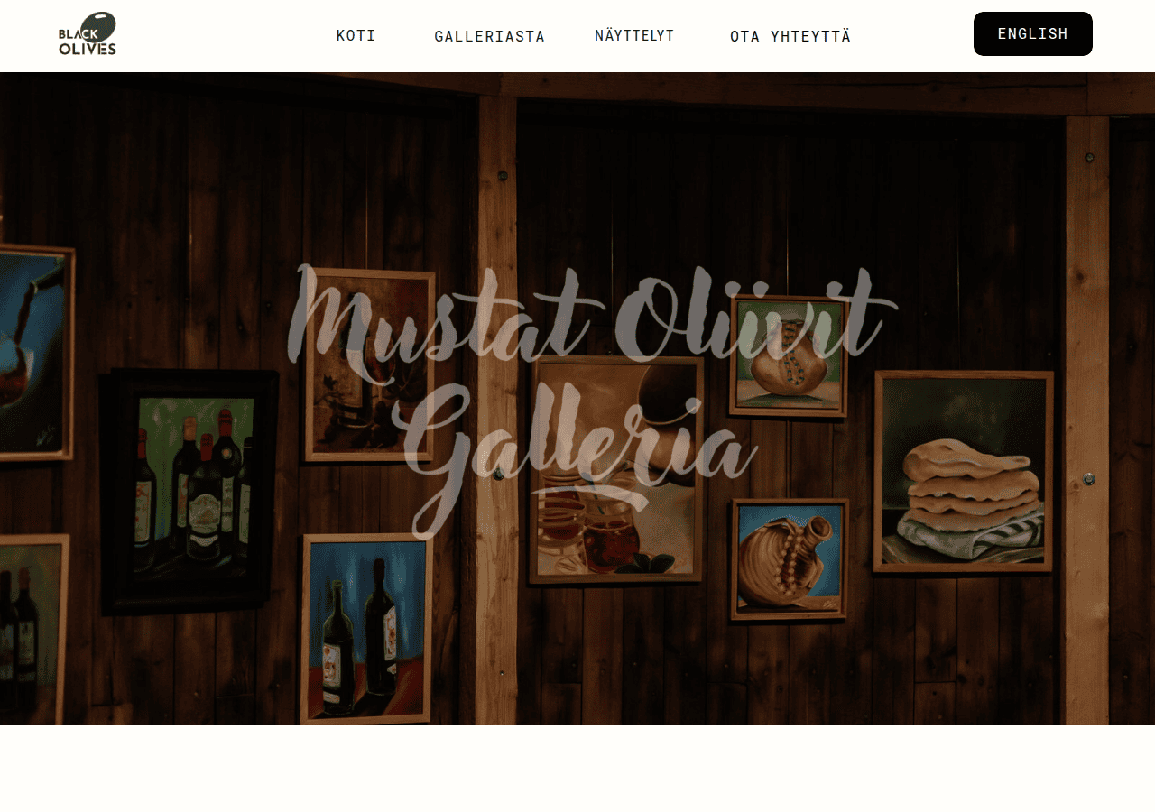 Screenshot of blackolivesgallery.fi