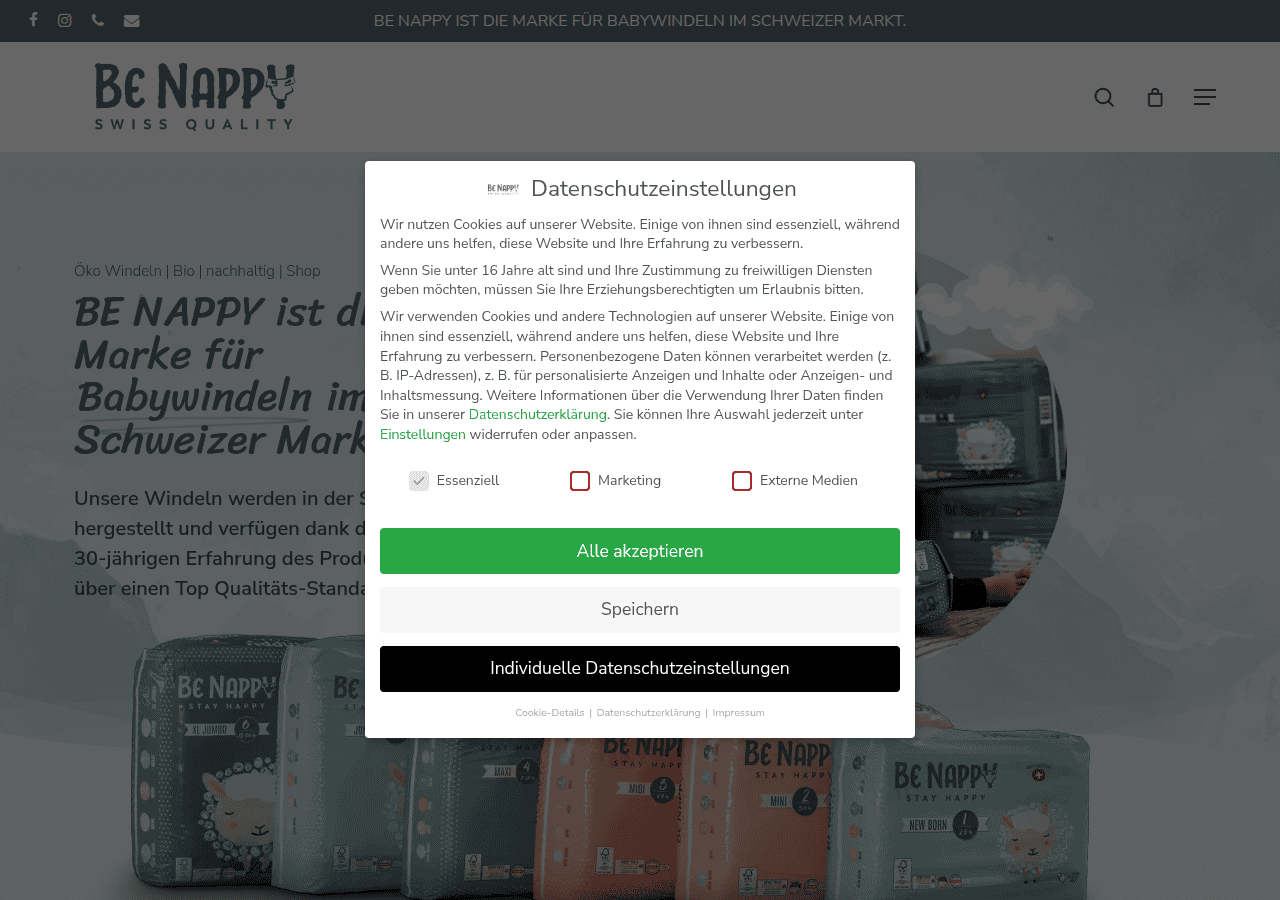Screenshot of benappy.ch