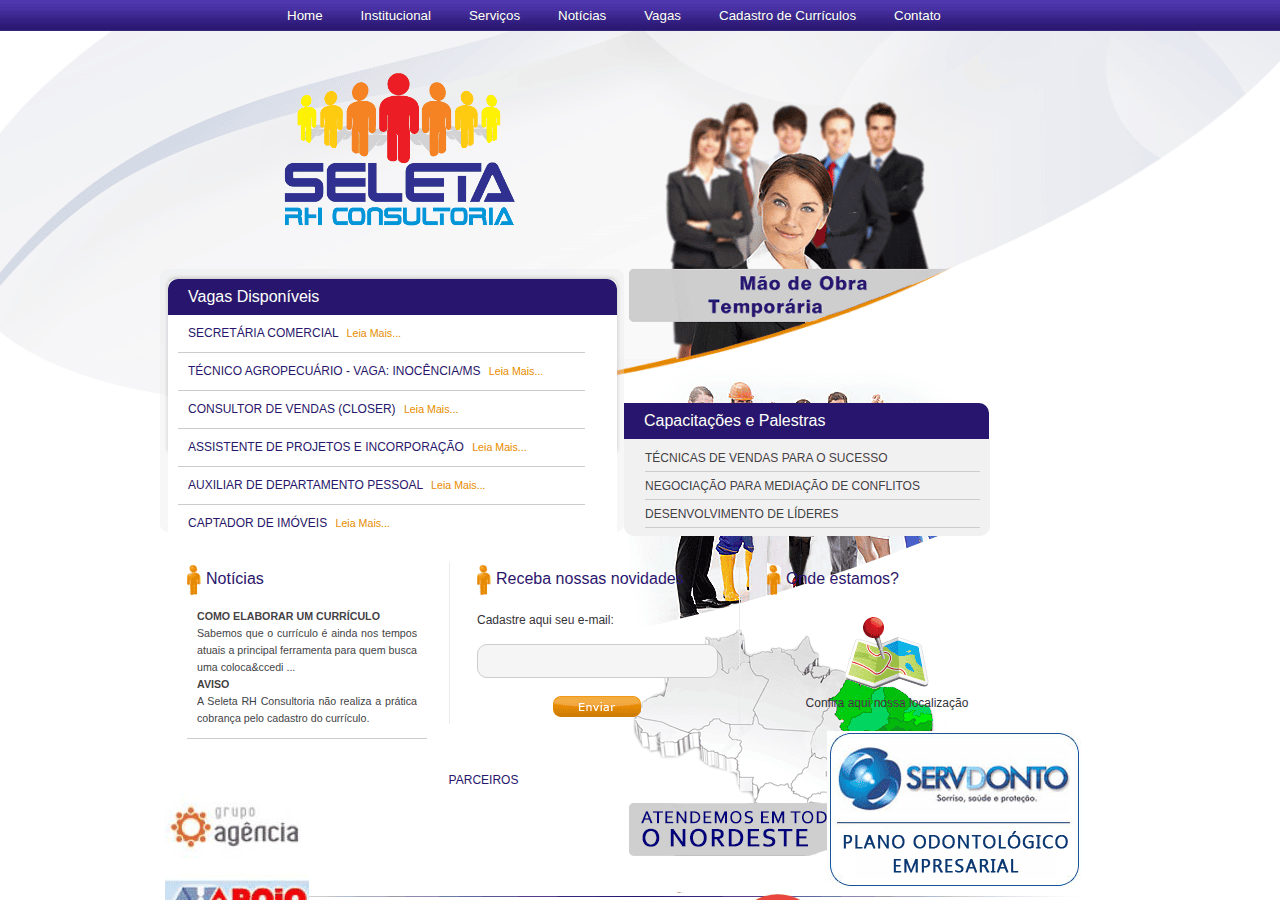 Screenshot of seletarhconsultoria.com.br