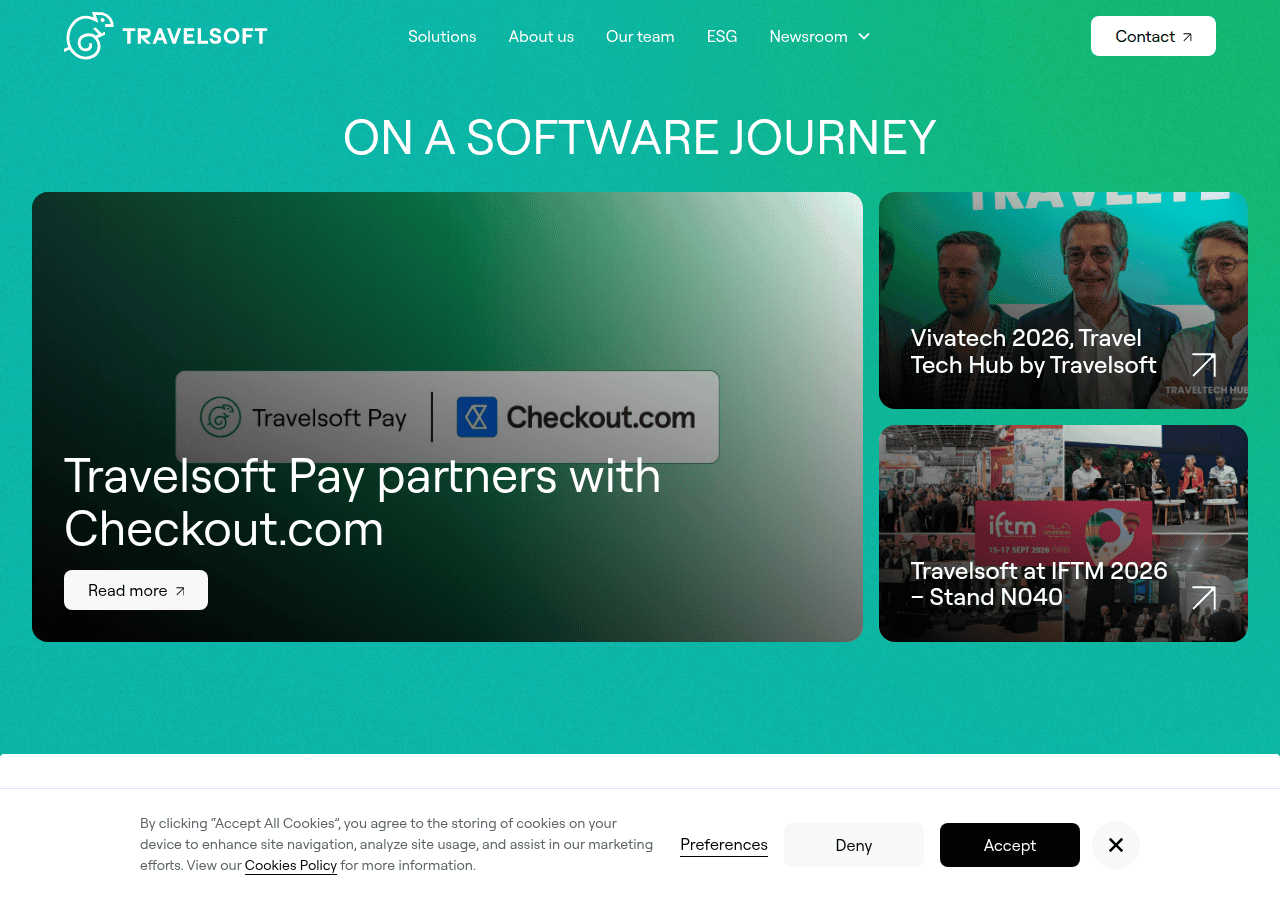 Screenshot of travelsoft.com
