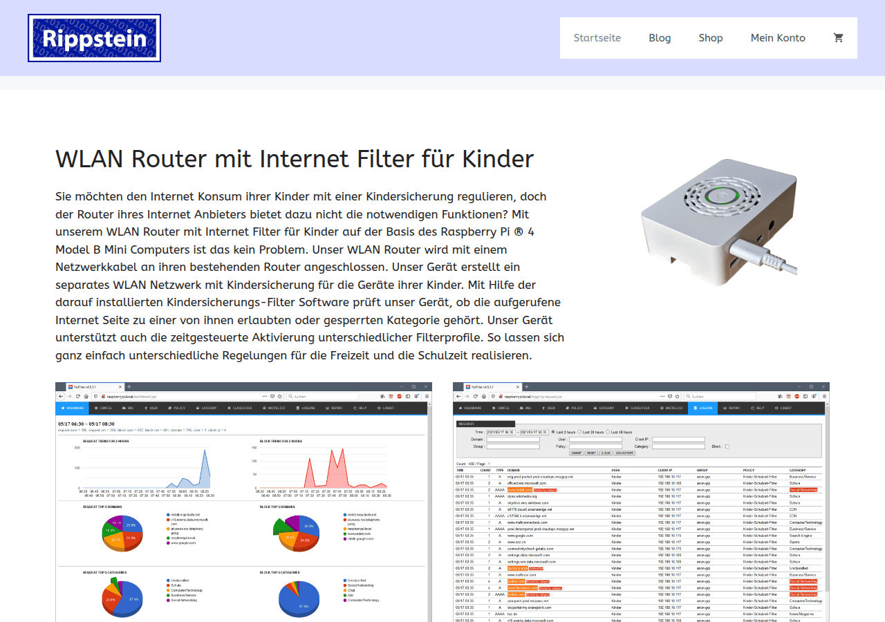 Screenshot of rippstein.net