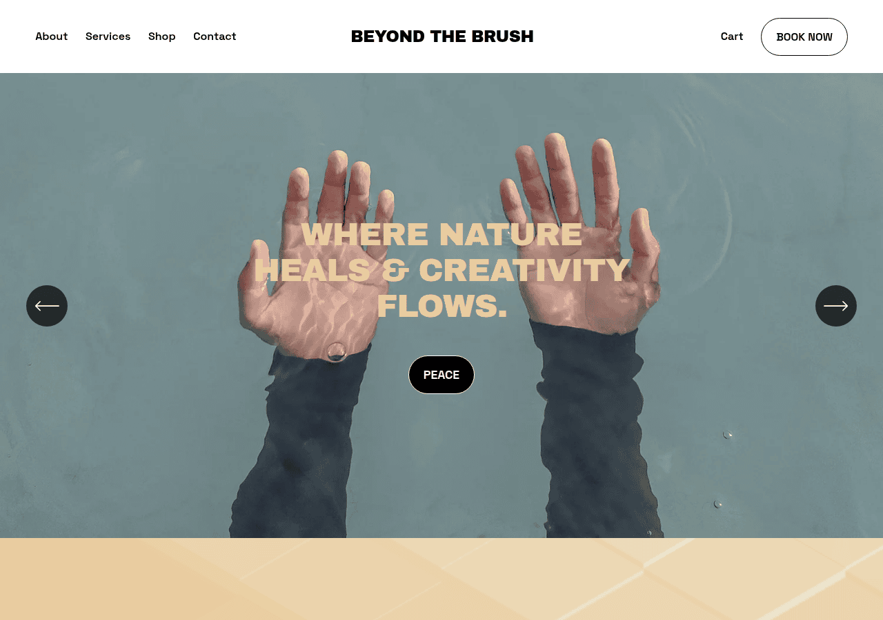 Screenshot of beyondthebrushstl.com