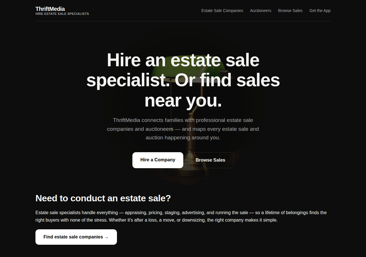 Screenshot of thrift-media.com