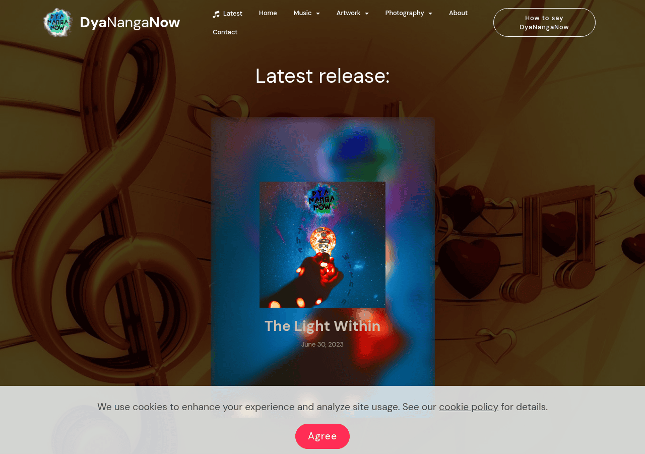 Screenshot of dyananganow.com
