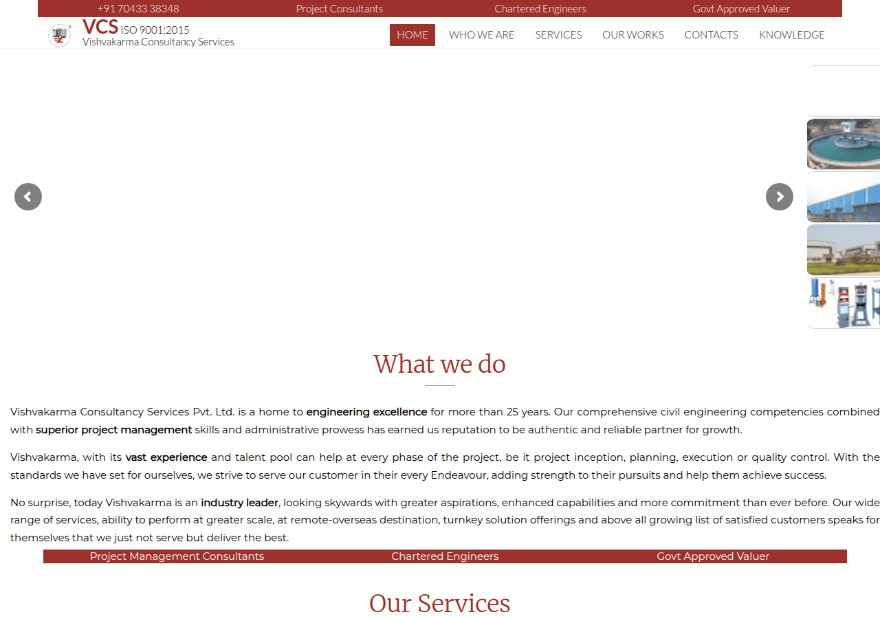 Screenshot of vcspl.co