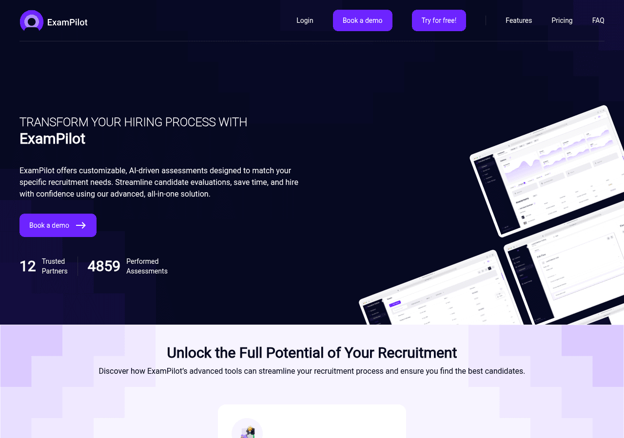 Screenshot of exampilot.tech