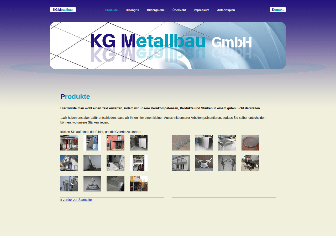 Screenshot of kgmetallbau.ch