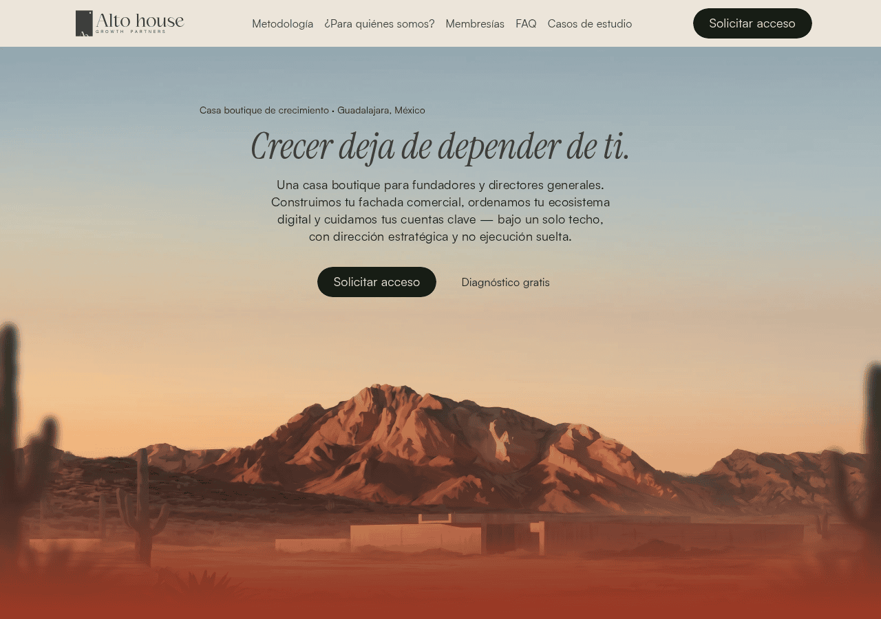 Screenshot of altohouse.mx