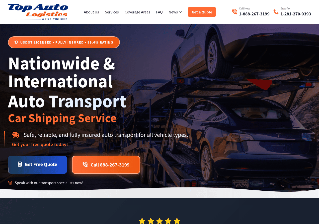 Screenshot of topautologistics.com