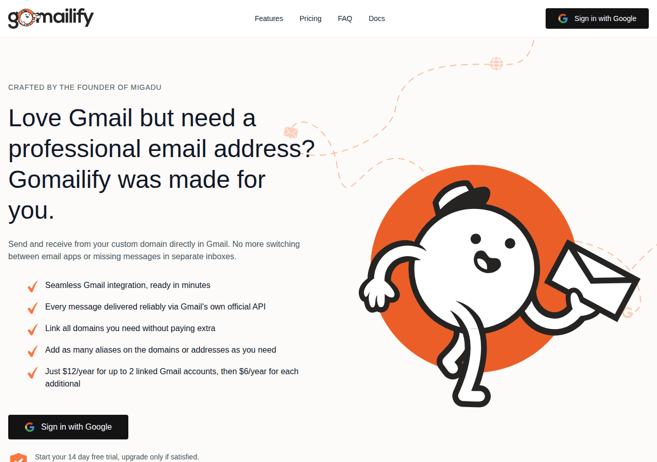 Screenshot of gomailify.com