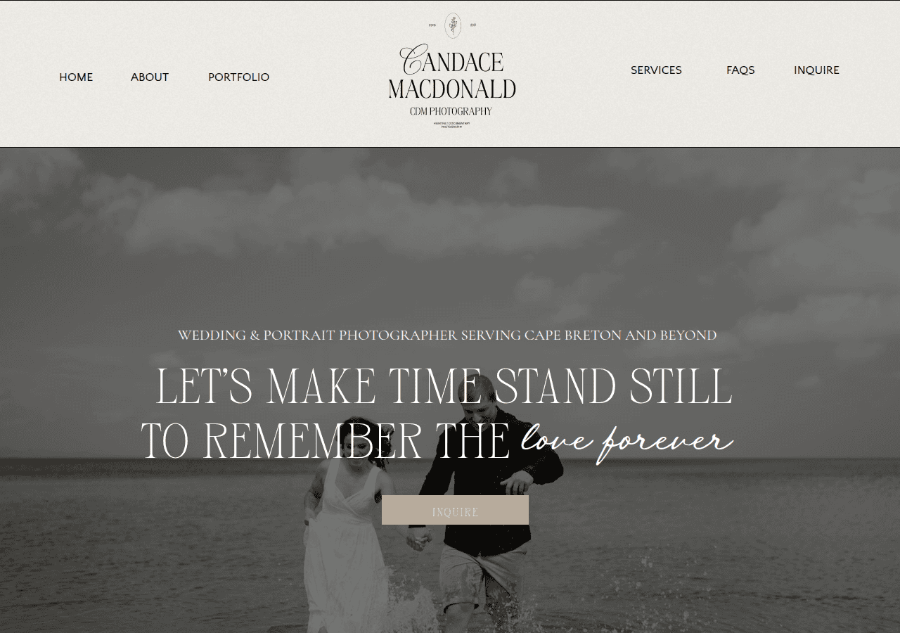 Screenshot of cdmphotography.ca