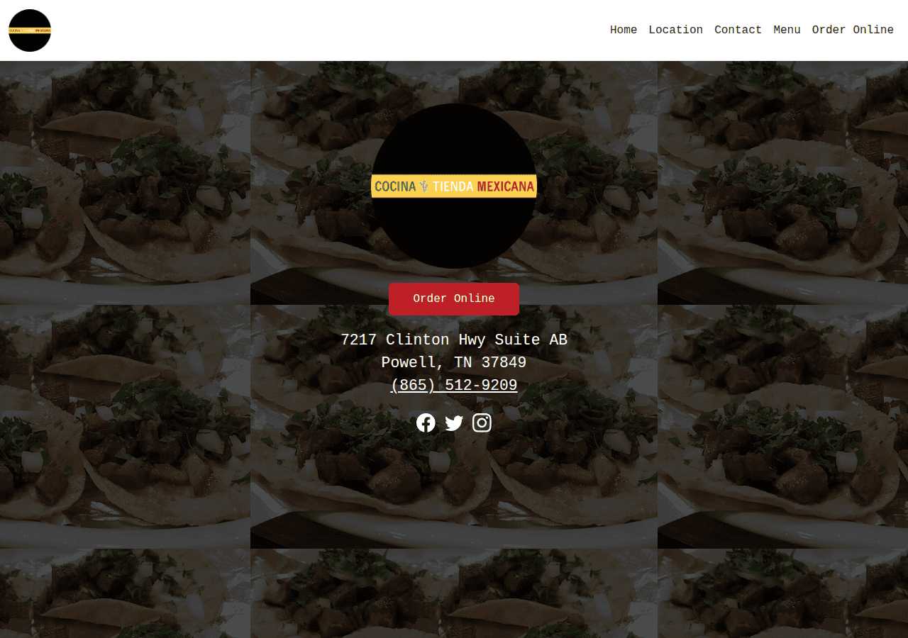 Screenshot of cocinaytiendamexicanatn.com