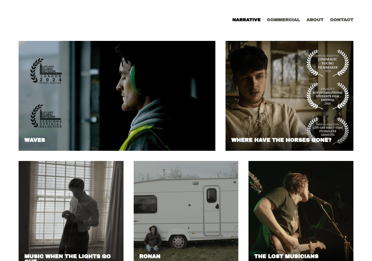 Screenshot of aarongray.co.uk
