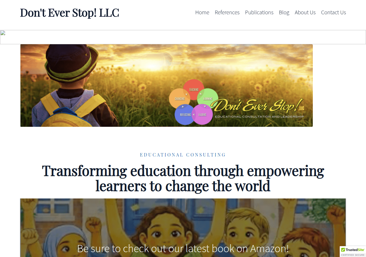 Screenshot of donteverstopllc.com