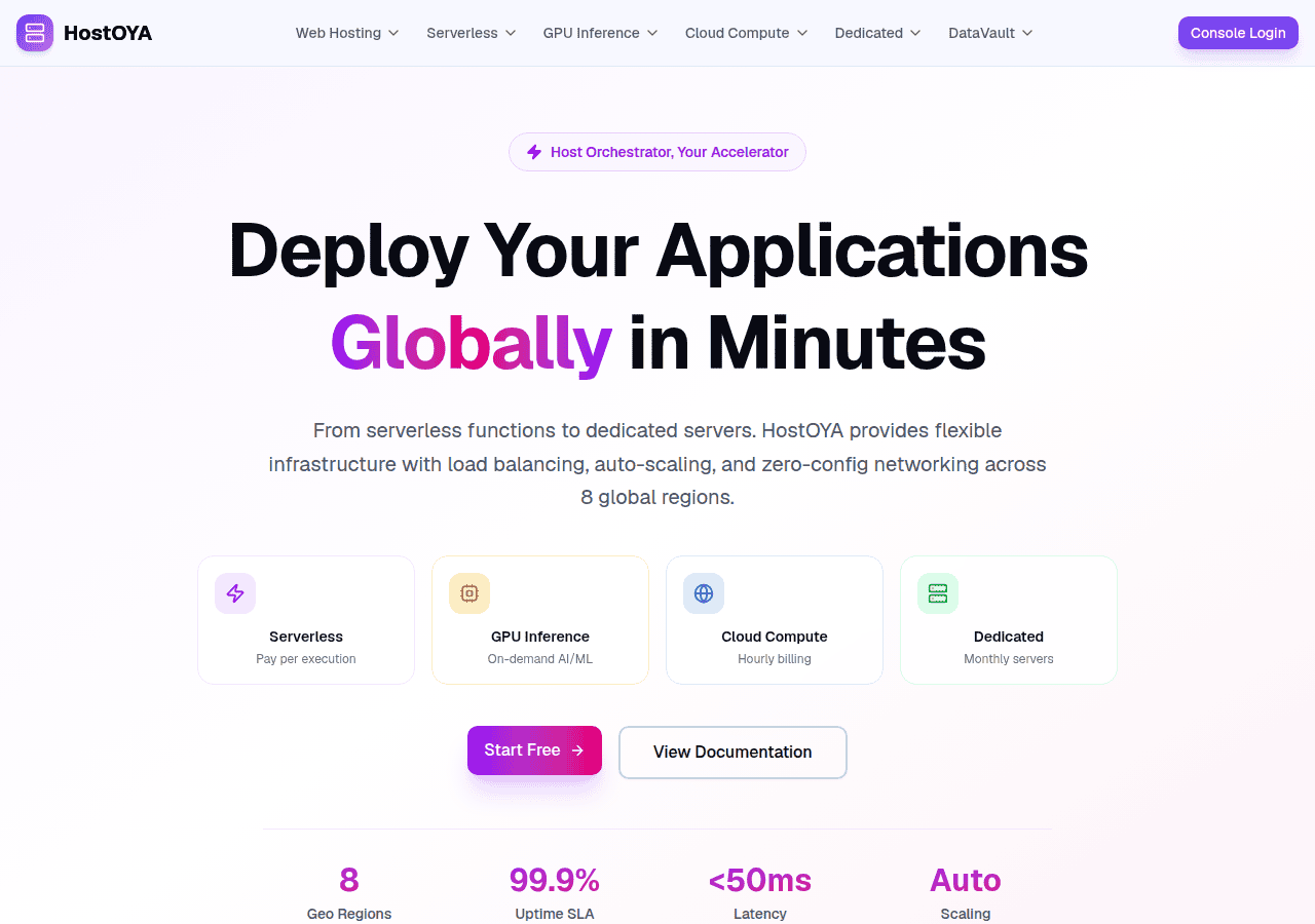 Screenshot of hostoya.com