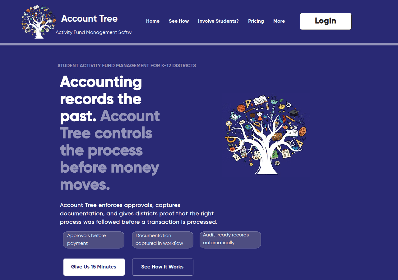 Screenshot of accounttree.com