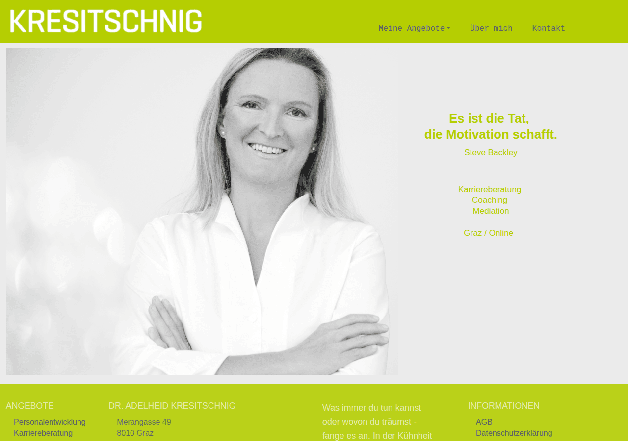 Screenshot of kresitschnig.info