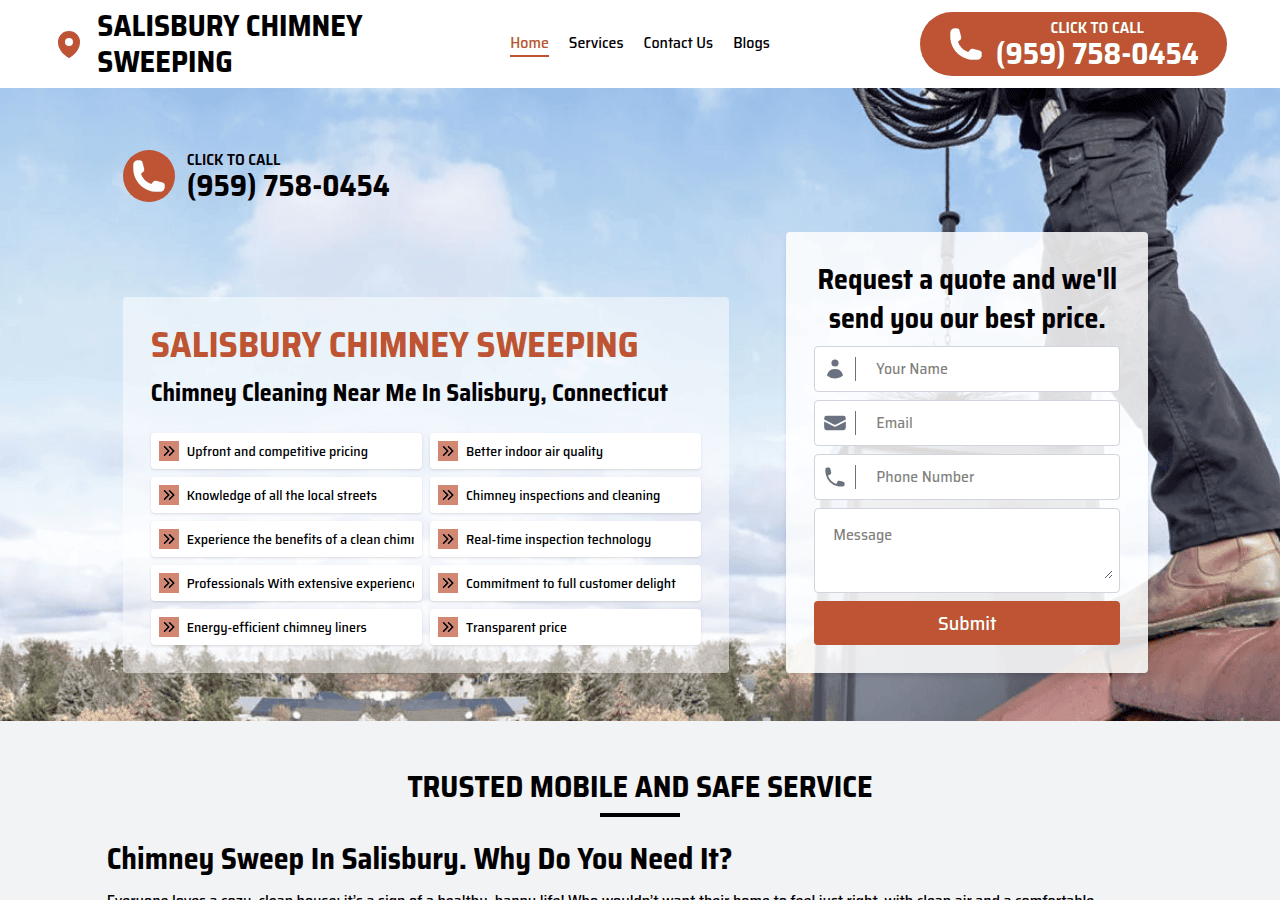 Screenshot of chimneysweep-salisbury-ct.us