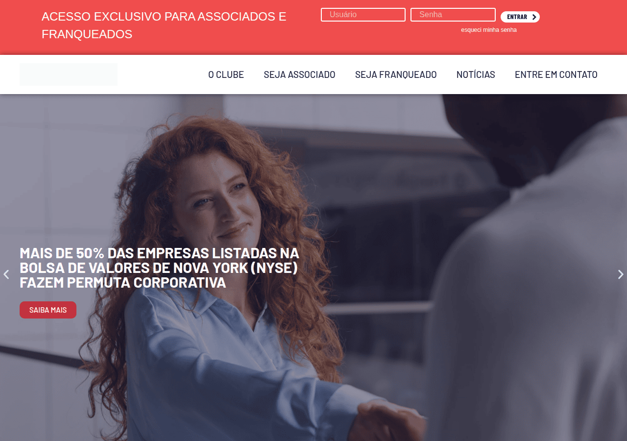 Screenshot of clubedepermuta.com.br