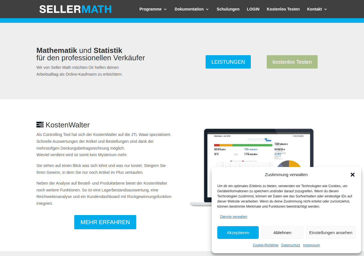 Screenshot of seller-math.com