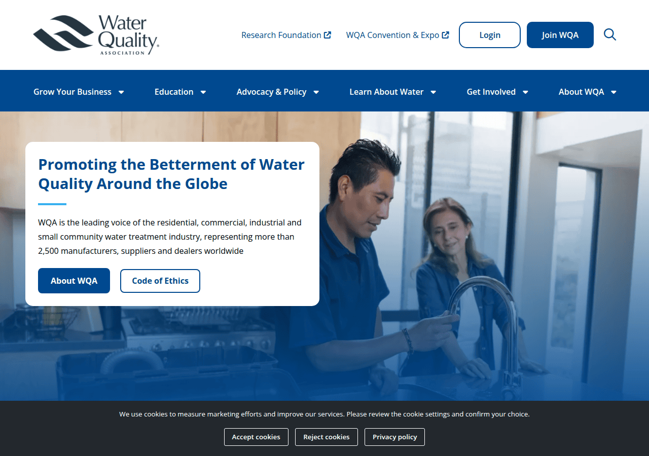 Screenshot of wqa.org