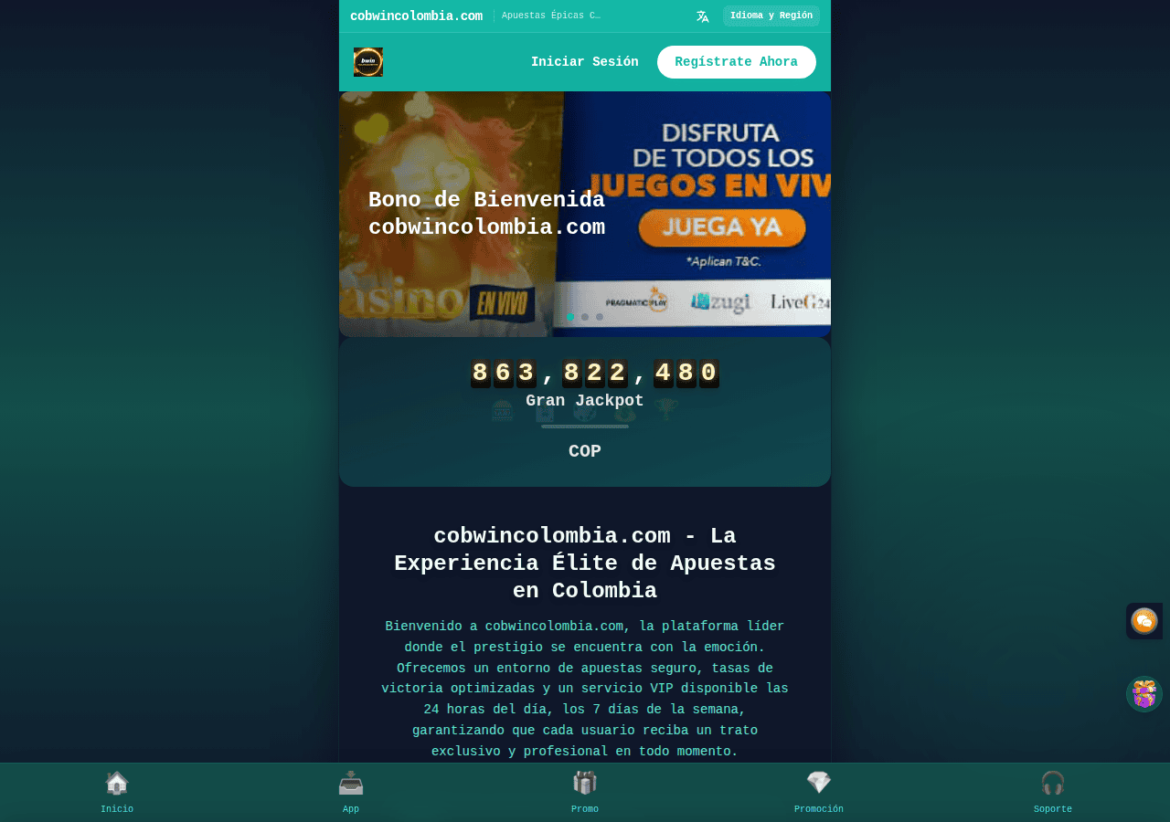 Screenshot of cobwincolombia.com