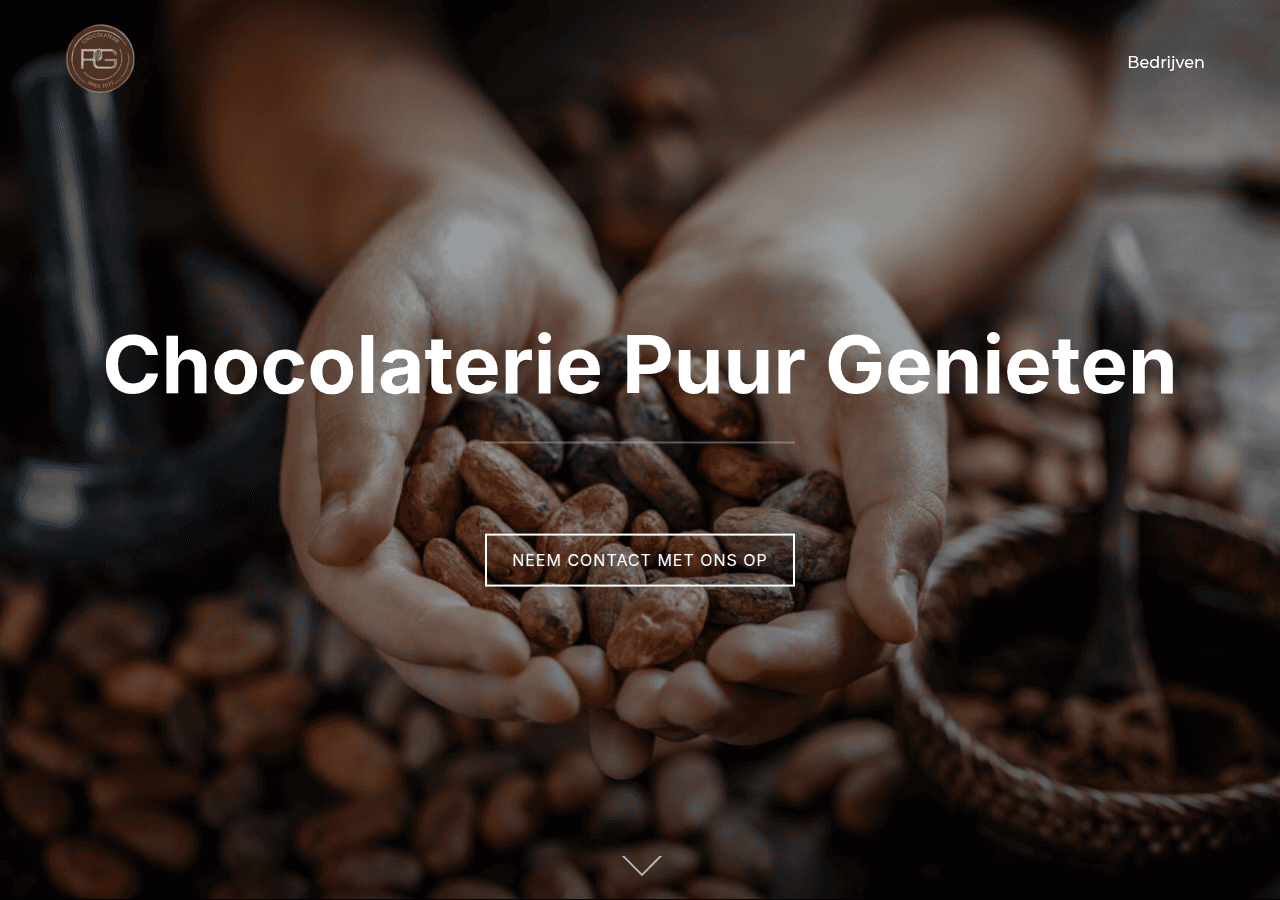 Screenshot of chocolateriepuurgenieten.nl