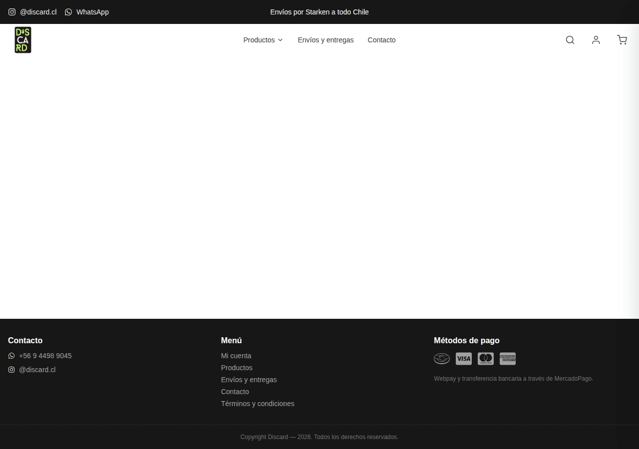 Screenshot of discard.cl