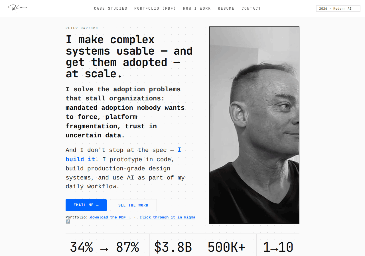 Screenshot of petebartsch.com