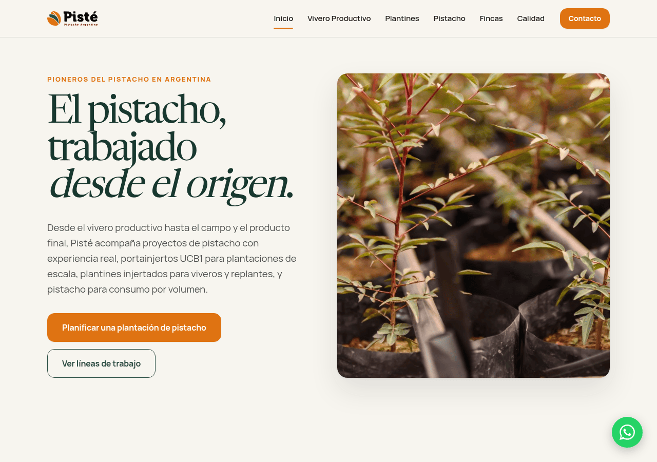 Screenshot of pistepistachos.com