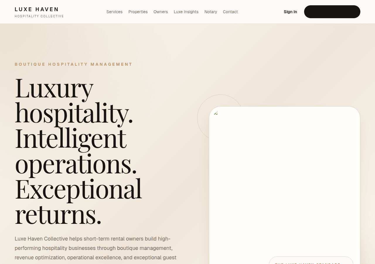 Screenshot of luxehavencollective.co