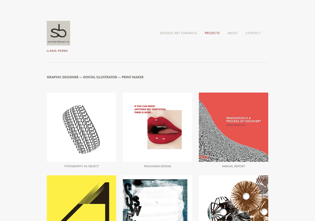 Screenshot of ilariaperra.com