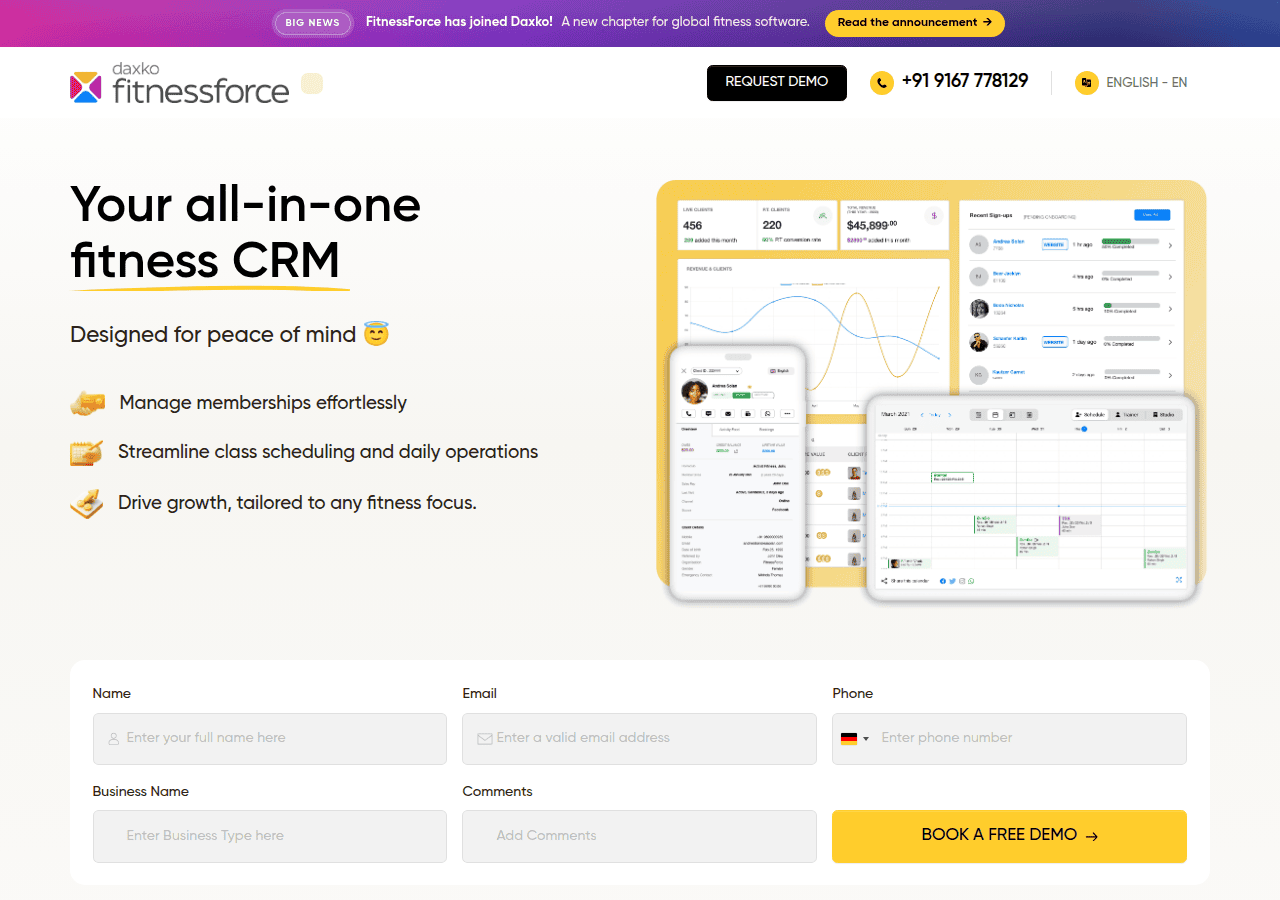 Screenshot of fitnessforce.com