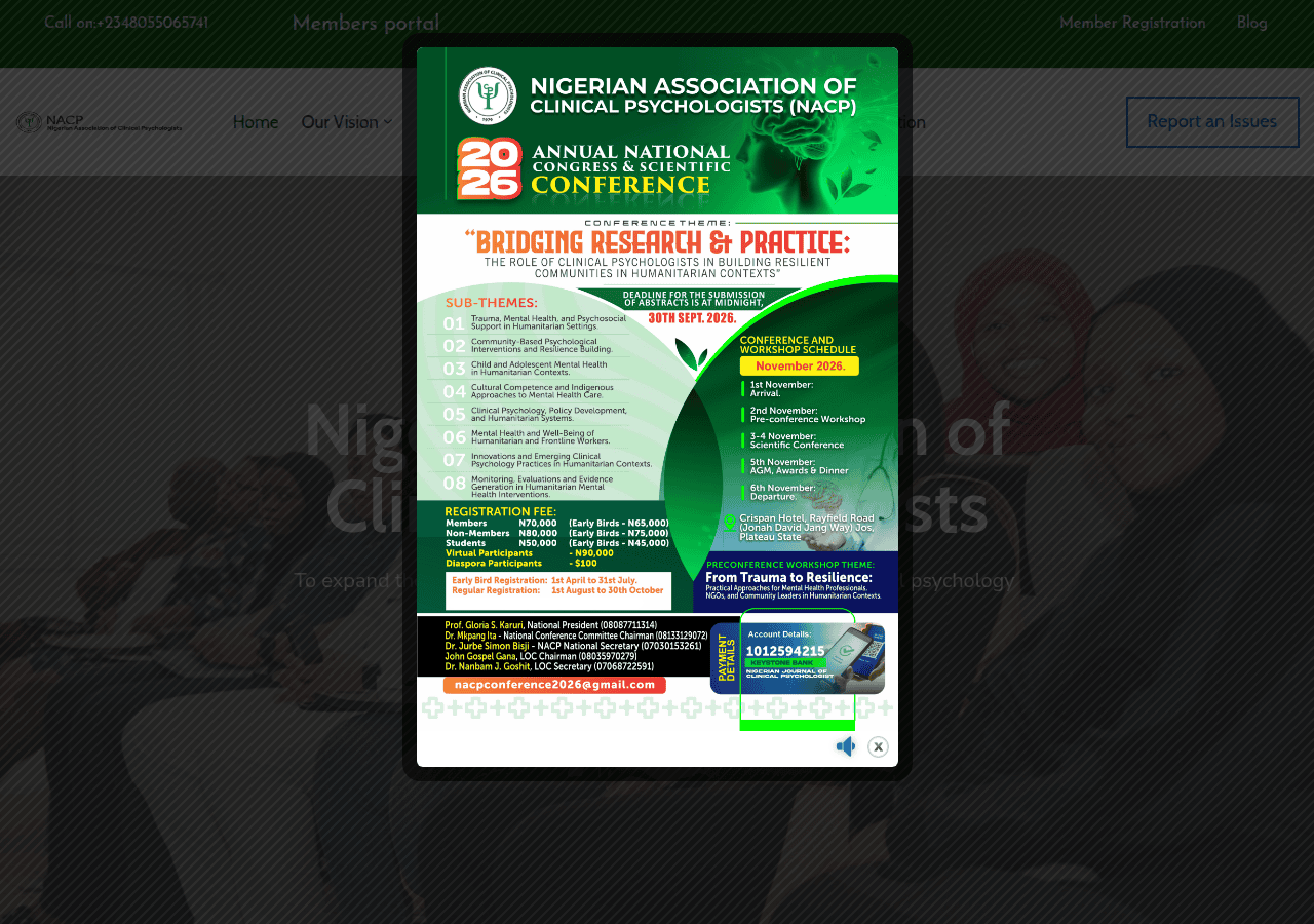 Screenshot of nacp.com.ng