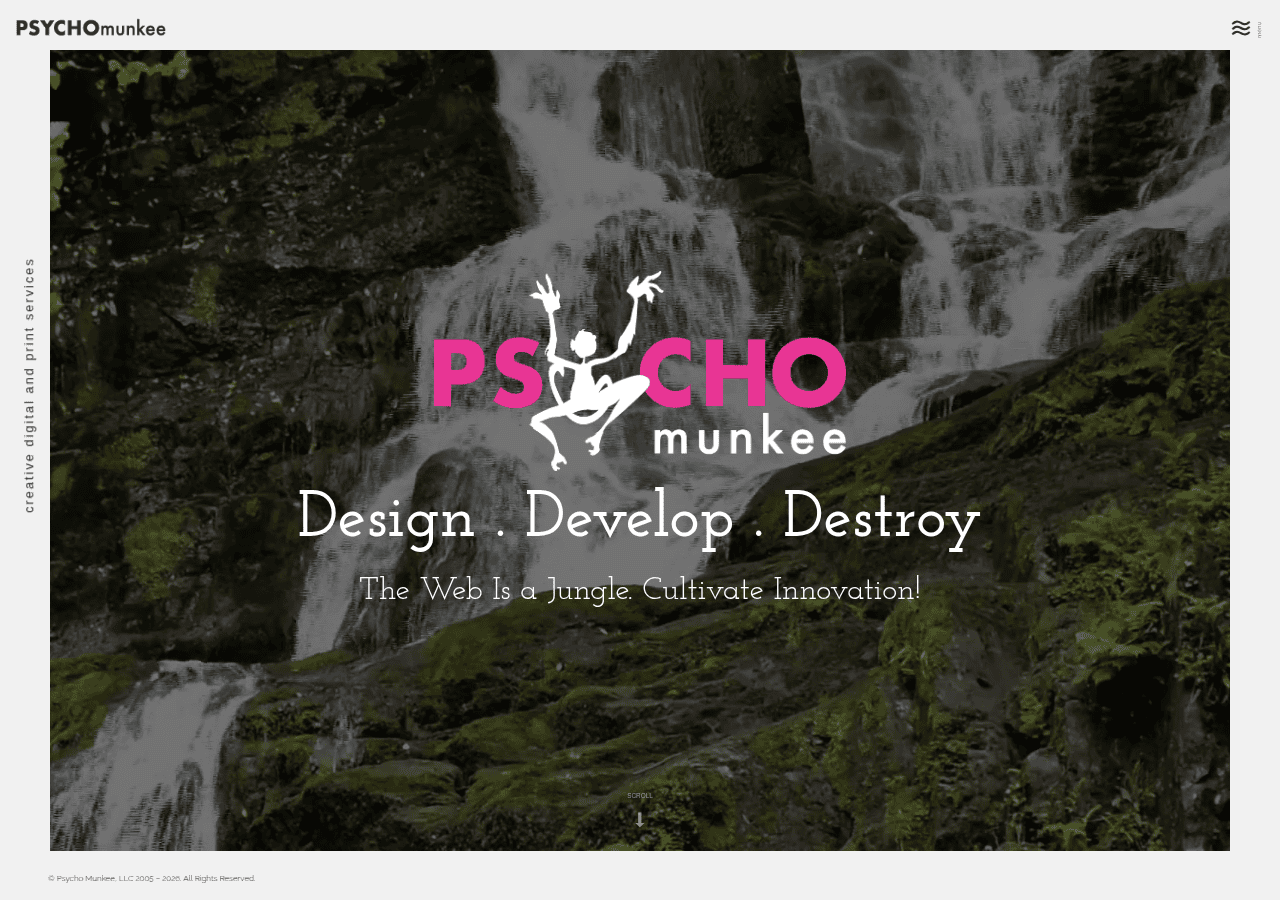 Screenshot of psychomunkee.com