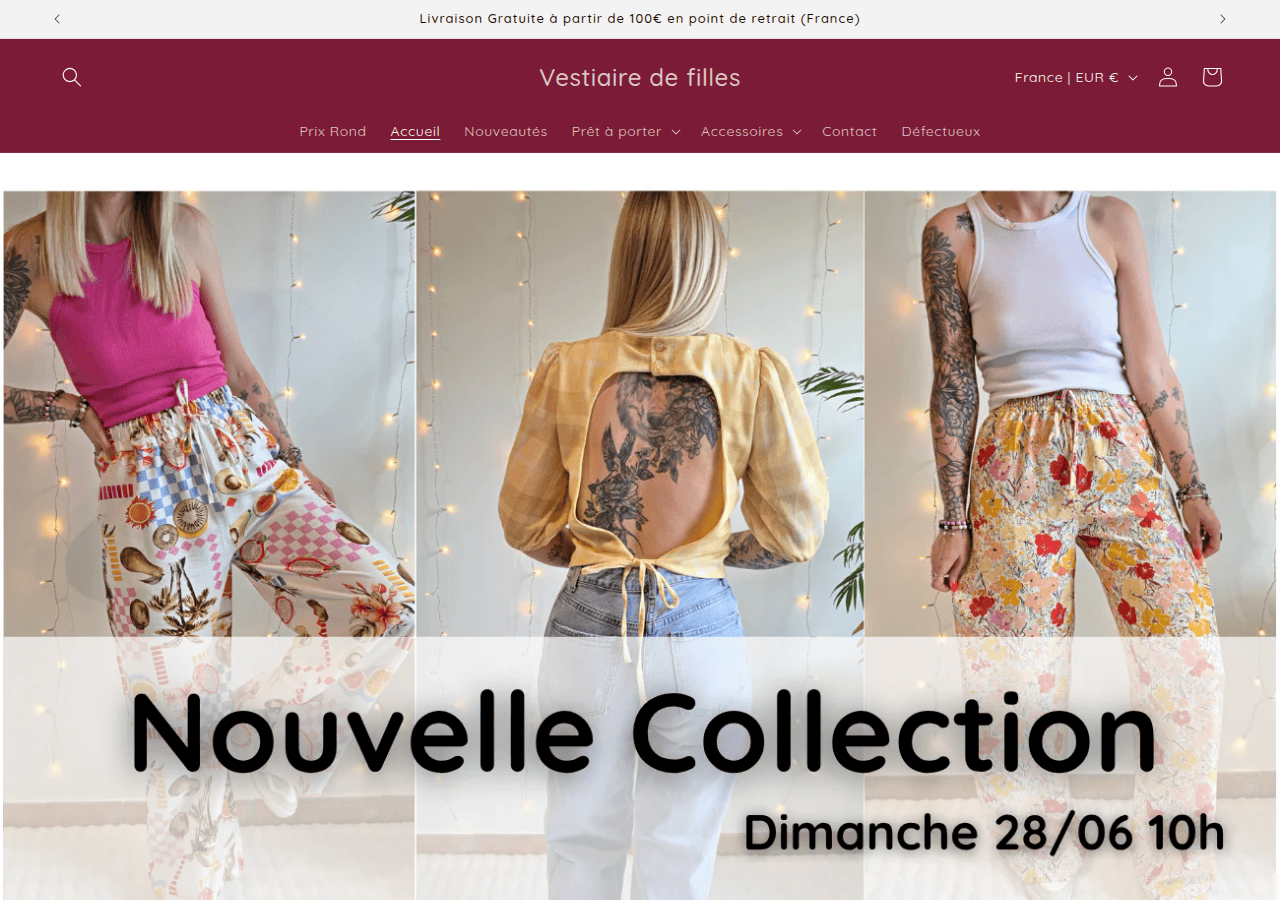 Screenshot of vestiairedefilles.com