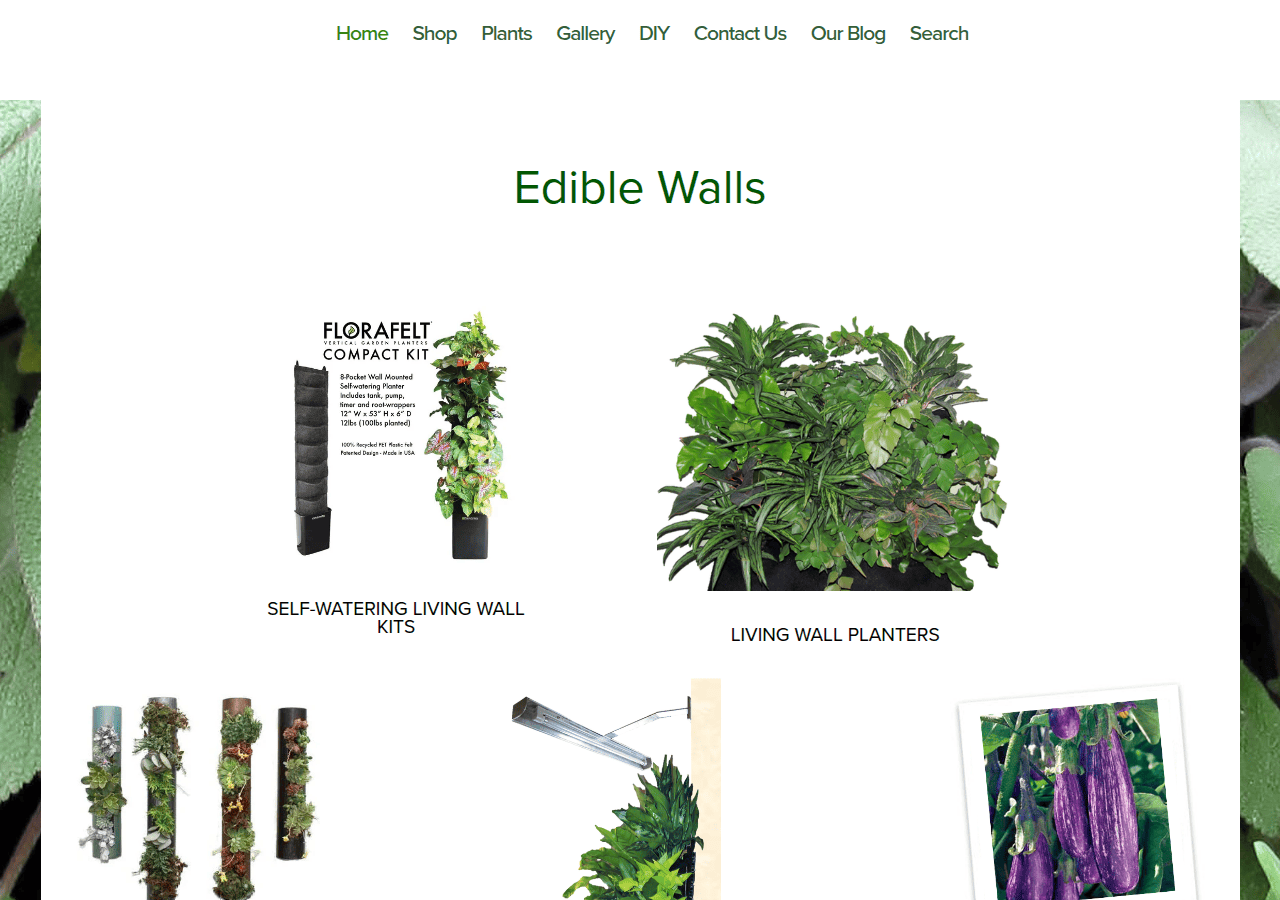 Screenshot of growediblewalls.com