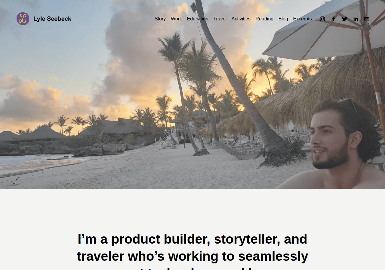 Screenshot of lyleseebeck.me