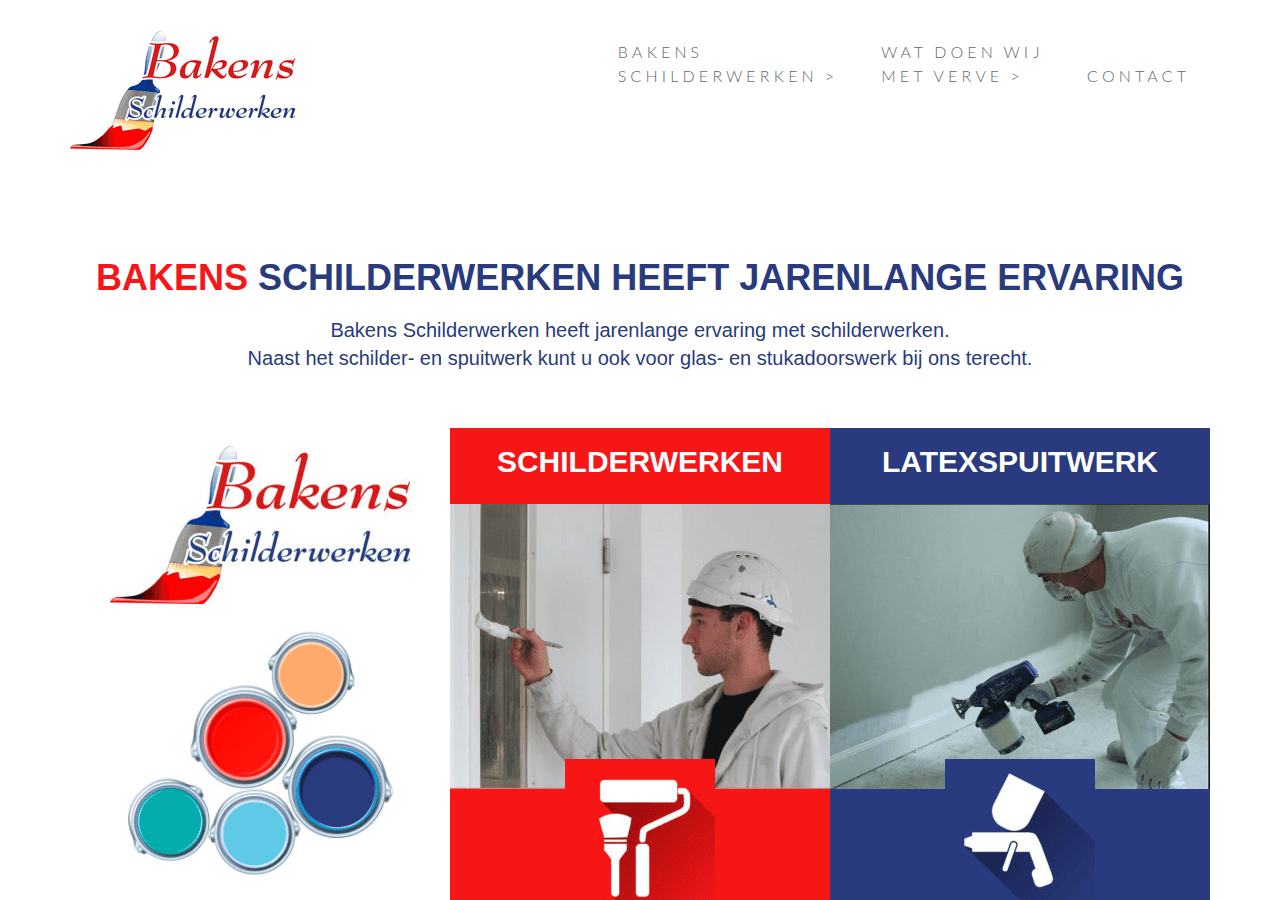 Screenshot of bakensschilderwerken.nl
