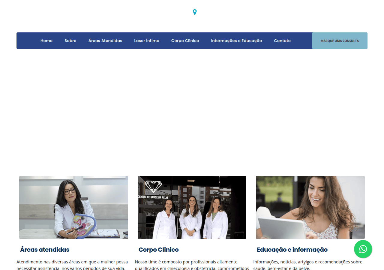 Screenshot of centrodesaudedapelve.com.br