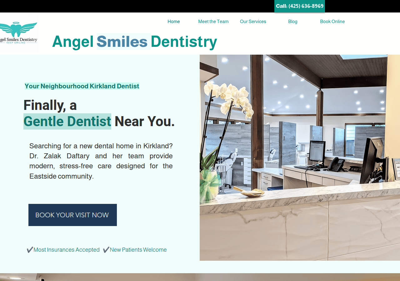 Screenshot of angelsmilesdentistry.com