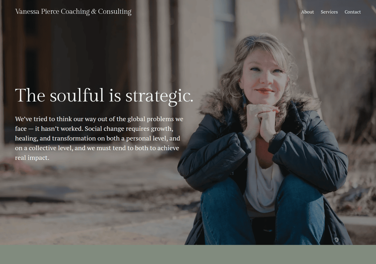 Screenshot of vanessapierce.com