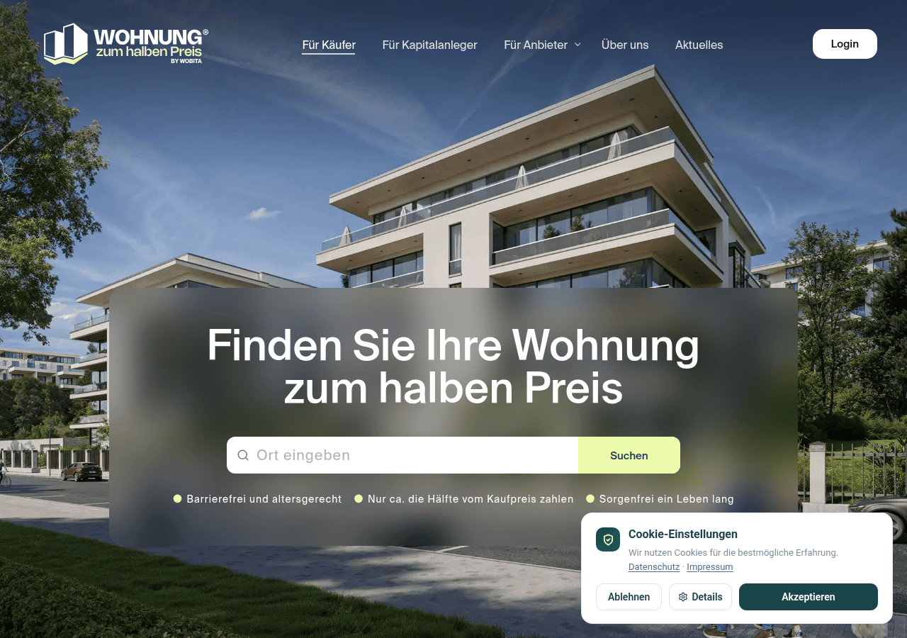 Screenshot of wohnungzumhalbenpreis.de
