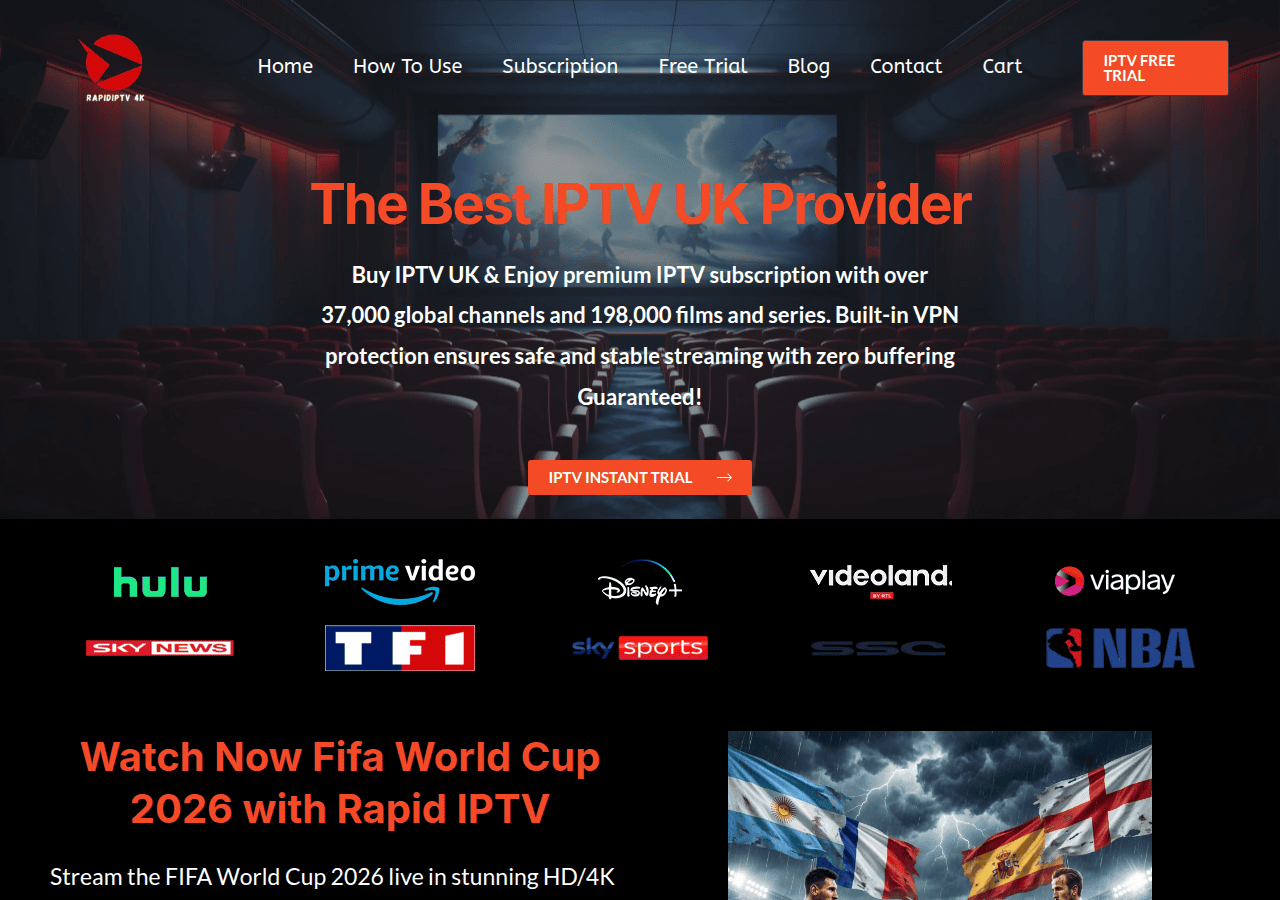 Screenshot of rapidiptv4k.com